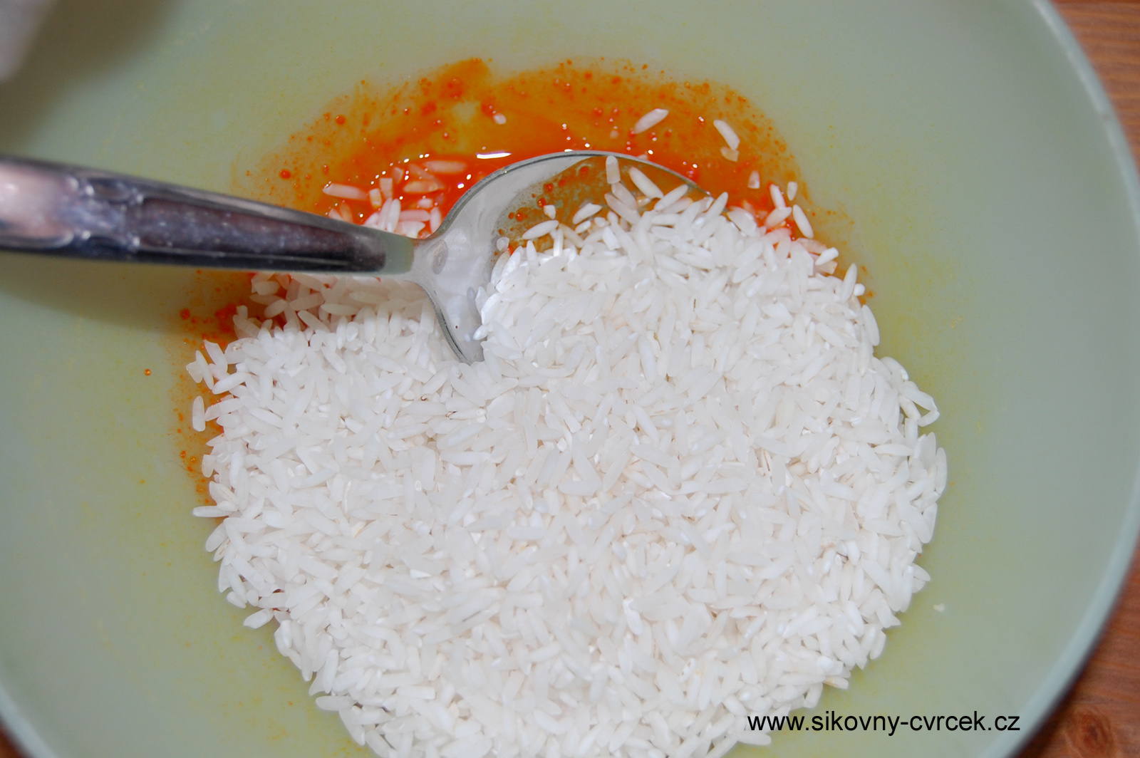 Barvení rýže